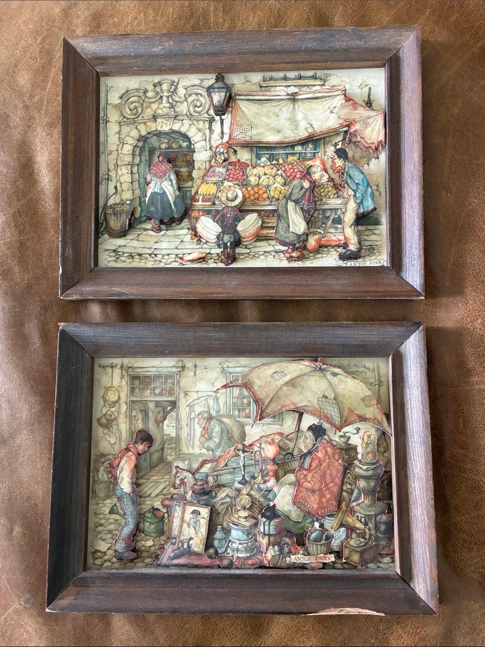 Anton Pieck Vintage Shadow Box Art